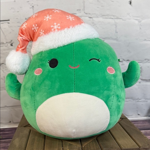 Squishmallows Other - Squishmallows Maritza the Cactus‎ with Santa Hat. 12” . Christmas